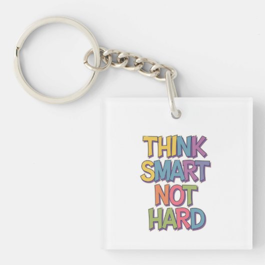 考え頭が切れる懸命なしやる気を起こさせる- Pet Keychain キーホルダー (正面)