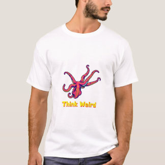 考え風変わりPixel Octopus T型 Tシャツ