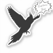 考え飛んでいるるパーソナライズされた: Cockatiel Laptop シール (正面)