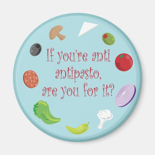 考え_アンチ抗過食品 マグネット (正面)