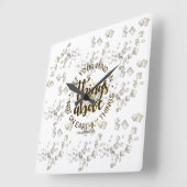 考え スクエア壁時計 (傾斜)