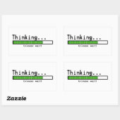 考え...ステッカーを待おもしろいって 長方形シール (シート)