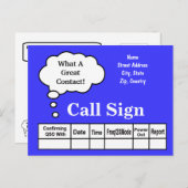 考え Bubble Ham Radio QSLカーカスタマイズド! ポストカード (正面/裏面)