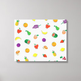 考え_Totally Fruity_Patternの食べ物 キャンバスプリント