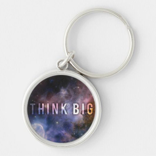 考えBIG -宇宙とユニバースやる気を起こさせる キーホルダー (正面)