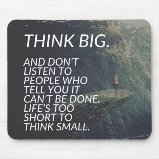 考えBIG – 言葉感動的 マウスパッド (正面)