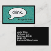 考えCloud Drink Bartender Business Card 名刺 (正面/裏面)