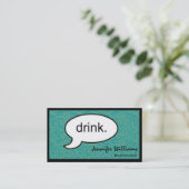 考えCloud Drink Bartender Business Card 名刺 (スタンド正面)