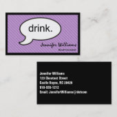 考えCloud Drink Bartender Business Card 名刺 (正面/裏面)