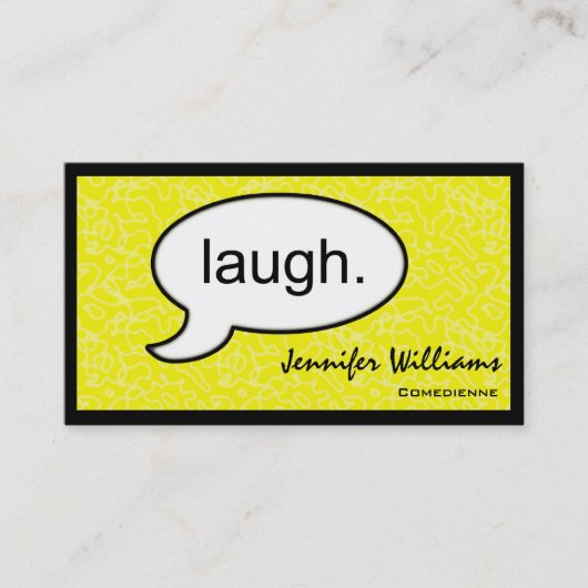 考えCloud Laughe Comedian Business Card 名刺 (正面)