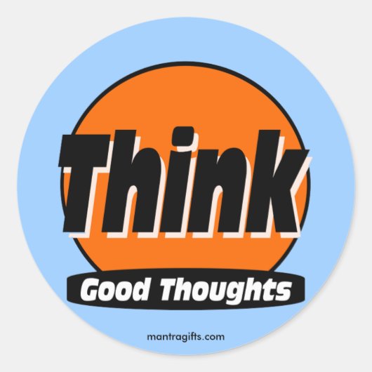 考えGood Thoughtsシール ラウンドシール (正面)
