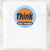 考えGood Thoughtsシール ラウンドシール (バッグ)