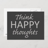 考えHappy Thoughtsやる気を起こさせる葉書 ポストカード (正面/裏面)