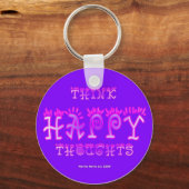 考えHappy Thoughts (5a)キーチェーン キーホルダー (正面)