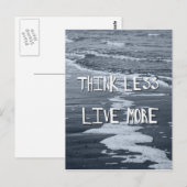 考えLess, Live More - Blue Sea ポストカード (正面/裏面)