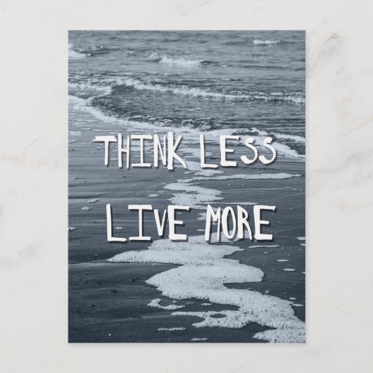 考えLess, Live More - Blue Sea ポストカード (正面)