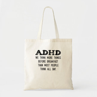 考えMore Things Before Breakfast おもしろい Adhd T-Sh トートバッグ