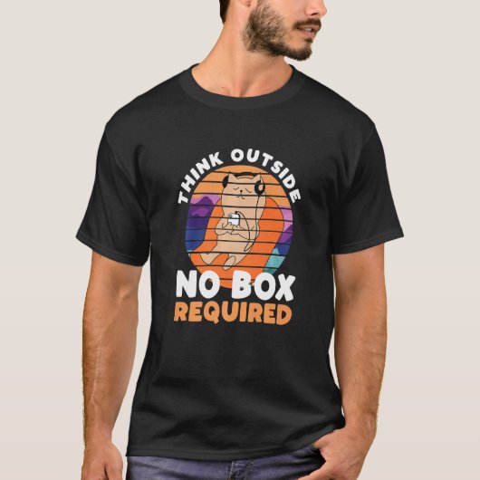 考えNo Box Required Cat Tシャツ (正面)