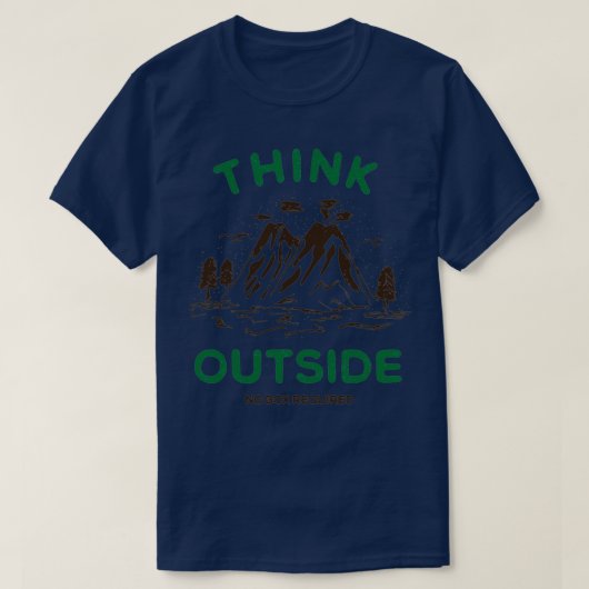考えOutside No Box Required自然愛人ロング Tシャツ (デザイン正面)