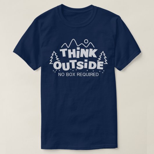 考えOutside No Box Tシャツ (デザイン正面)