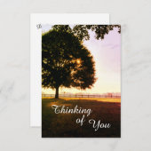 考えs of you landscape Sunrise Greeting サンキューカード (正面/裏面)