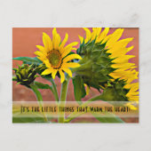 考えs of You Sunflowers写真テンプレート ポストカード (正面)