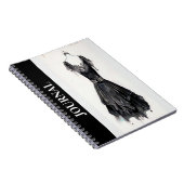 考エレガントえ： LBDジャーナル、リトルブラックドレス ノートブック (右側)