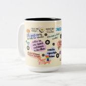 考前向きえ ツートーンマグカップ (正面左)