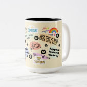 考前向きえ ツートーンマグカップ (正面右)