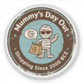 考古学おもしろいショッピングユーモア シール (正面)