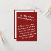 「考古学おもしろい者になって世界を破壊する」 カード (正面/裏面インサイチュ)