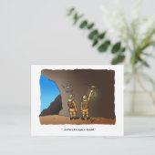 考古学おもしろい者ユーモアケーブスケッチはがき ポストカード (スタンド正面)