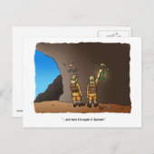 考古学おもしろい者ユーモアケーブスケッチはがき ポストカード (正面/裏面)