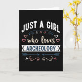 考古学が好きな女の子のユーモア溢れるギフト カード (黄色い花)