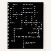 考古学と人類学のクロスワードパズル ノートブック (正面)