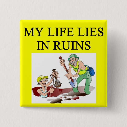 考古学の冗談 缶バッジ (正面)