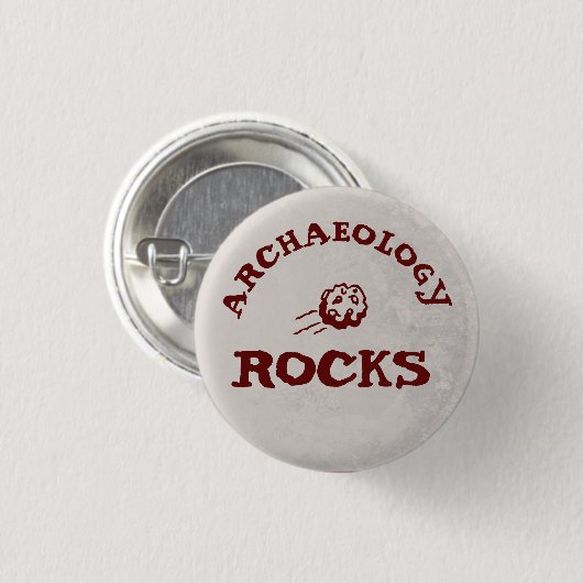 考古学の石 缶バッジ (正面&裏面)