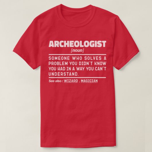 考古学名詞定義考古学愛好家クール Tシャツ (デザイン正面)