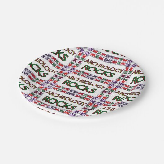 考古学岩石 ペーパープレート (アングル)