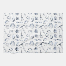 考古学的な片のふきん キッチンタオル