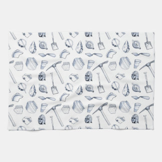 考古学的な片のふきん キッチンタオル