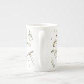 考古学的な片の骨灰磁器のマグ ボーンチャイナマグカップ (裏面)