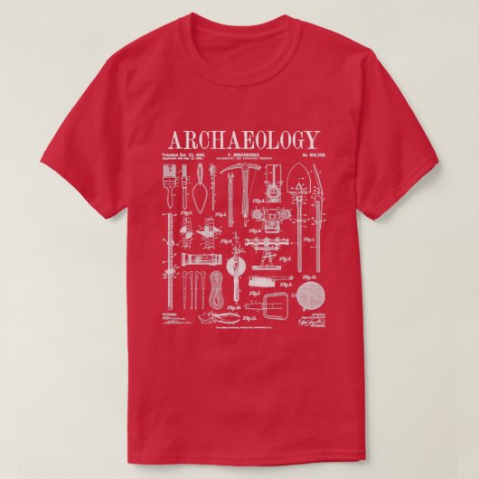 考古学考古学学生フィールドキットヴィンタグ Tシャツ (デザイン正面)