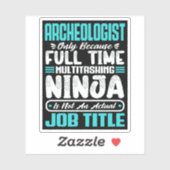 考古学者おもしろい職業経歴 シール (シート)