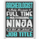 考古学者おもしろい職業経歴 シール (正面)