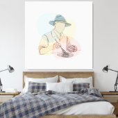 考古学者の一行美術継続シンプル キャンバスプリント (インサイチュ (寝室))