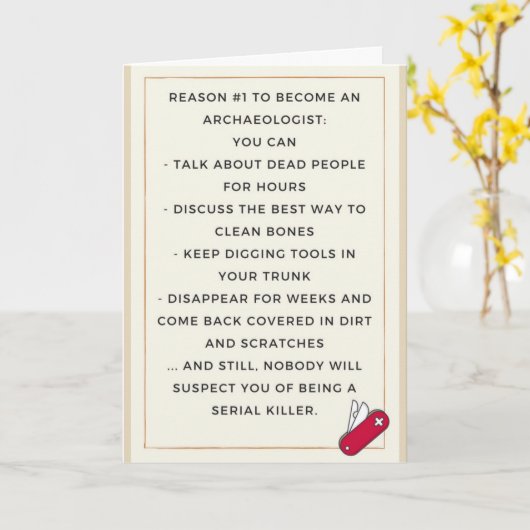 考古学者の友人のために カード (黄色い花)