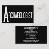 考古学者の白黒の名刺 名刺 (正面/裏面)