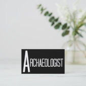 考古学者の白黒の名刺 名刺 (スタンド正面)