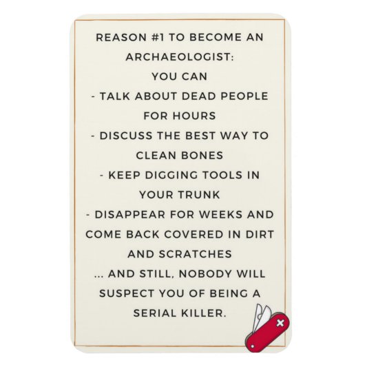 考古学者の邪悪な動機 マグネット (縦)